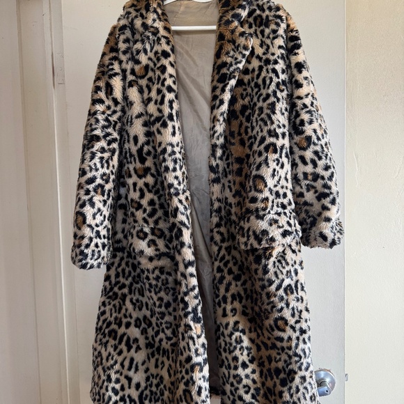 Faux Leopard Long Jacket - Picture 4 of 4